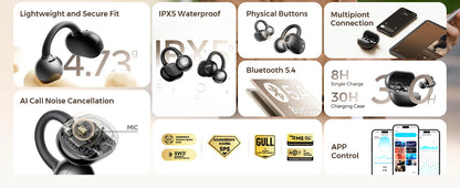 Wireless Earphones Bluetooth Low Latency Multipoint Pairing