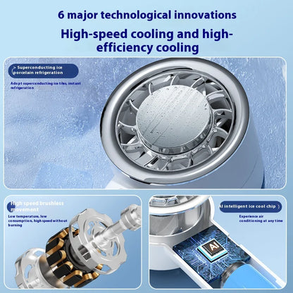 Handheld Turbo Fan with Ice Compress