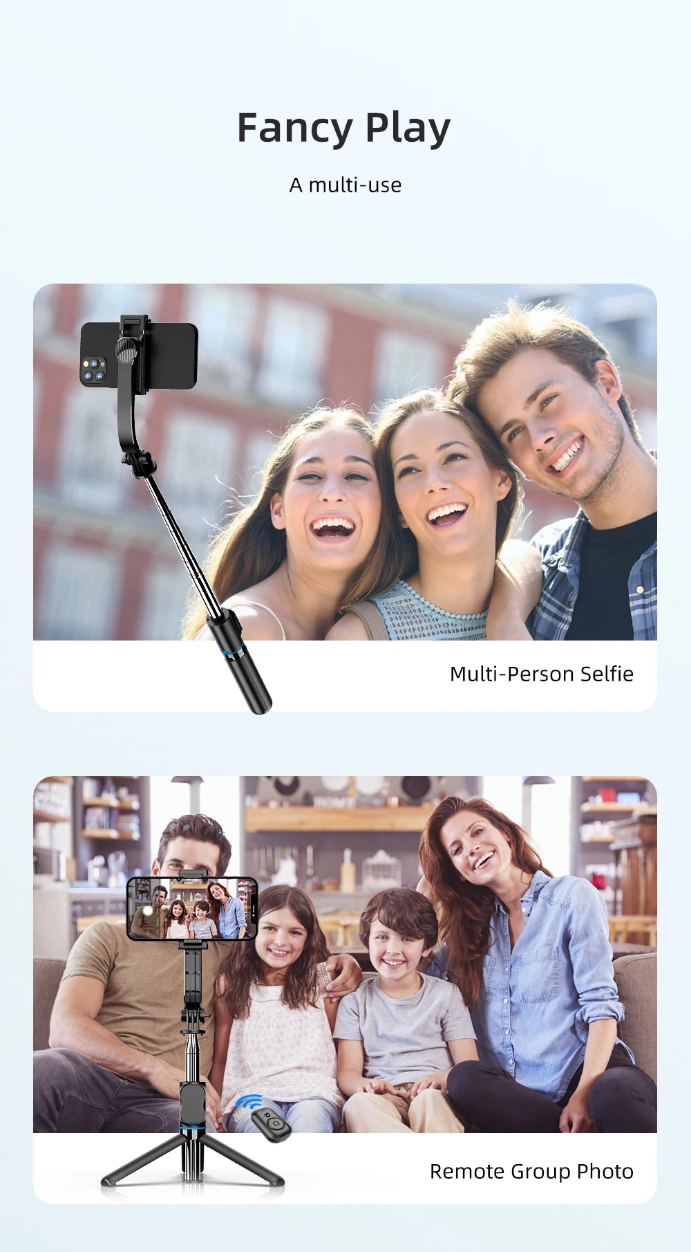 Telescopic Selfie Stick Tripod Monopod Stand