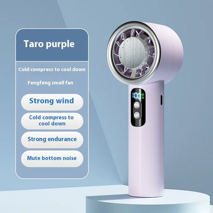 Handheld Turbo Fan with Ice Compress