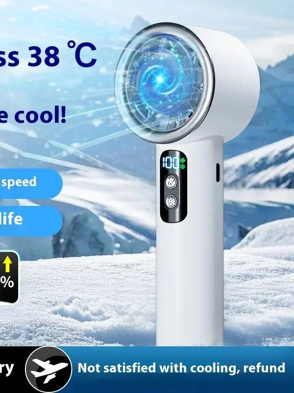 Handheld Turbo Fan with Ice Compress